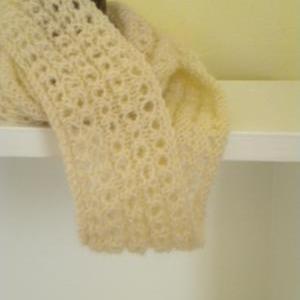 Cowl Lacey, Off White, Made With Soft Mohair And..